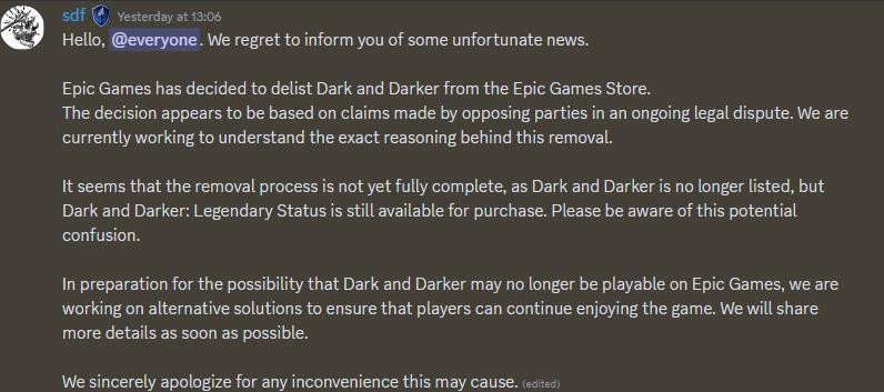 Dark and Darker Removed from Epic Games Store: What You Need to Know